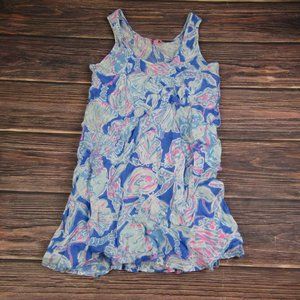 Lilly Pulitzer Small Blue Pink Floral Mini Sundress